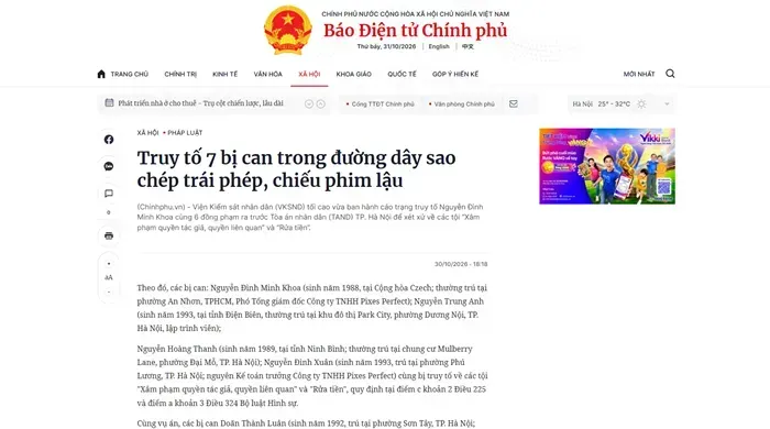 Truy tố 7 bị can trong đường d&acirc;y phim lậu HiAnime, thu lợi hơn 315 tỷ đồng