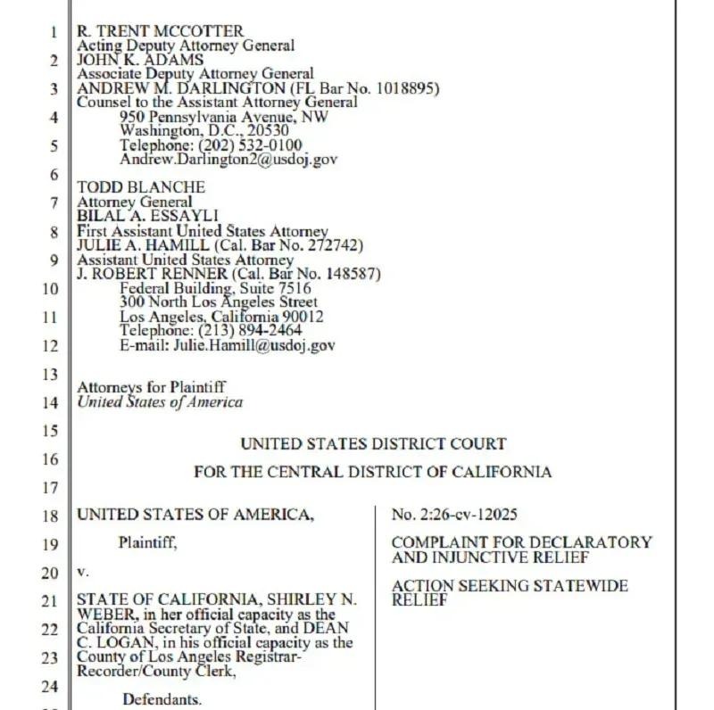 California: 28 người bị DOJ truy tố v&igrave; gian lận đăng k&yacute; bầu cử