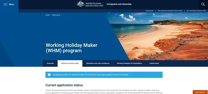 Úc tạm dừng tiếp nhận visa 462 với công dân 24 quốc gia