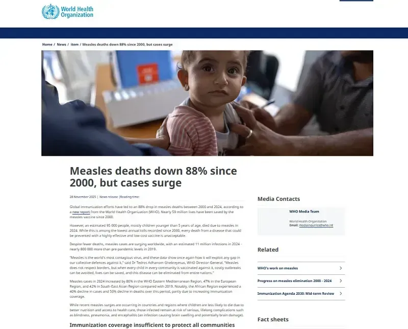 who-so-ca-mac-soi-toan-cau-tang-tro-lai-1.webp WHO: Số ca mắc sởi toàn cầu tăng trở lại