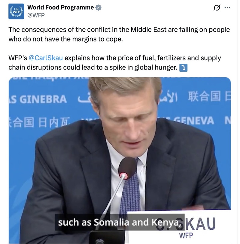 Xung đột Trung Đ&ocirc;ng c&oacute; thể khiến th&ecirc;m h&agrave;ng chục triệu người rơi v&agrave;o nạn đ&oacute;i