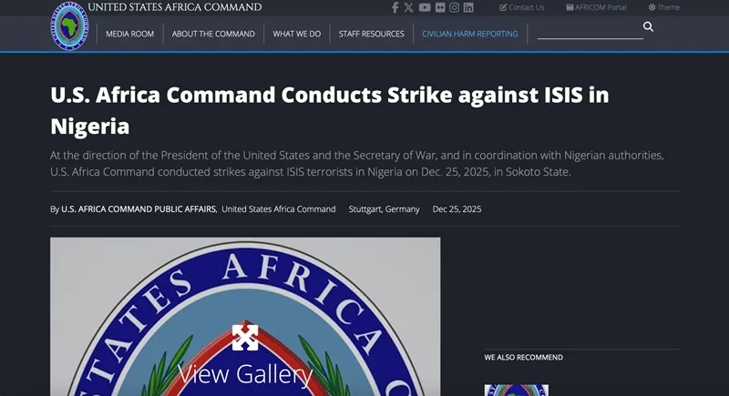 Tổng thống Trump chỉ đạo kh&ocirc;ng k&iacute;ch lực lượng IS tại Nigeria