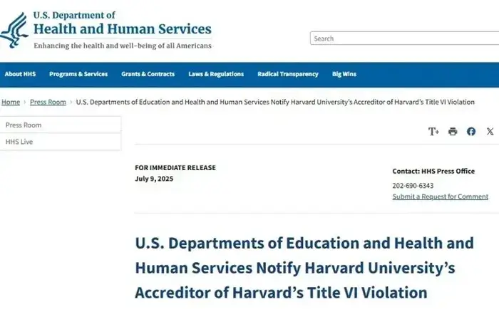 Vi phạm luật dân quyền, Harvard nguy cơ mất công nhận kiểm định chất lượng giáo dục