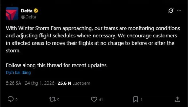 fly-3.jpeg Hoa Kỳ: Hơn 9.000 chuyến bay cuối tuần bị hủy vì bão mùa đông lớn