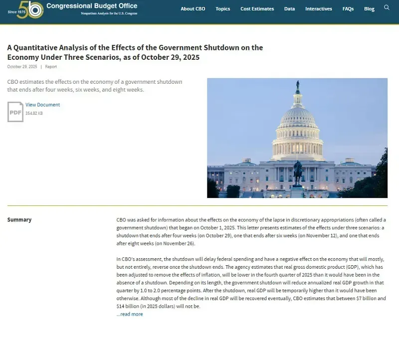 Hoa Kỳ: Đóng cửa Chính phủ khiến nhà thầu thiệt hại 12 tỷ USD