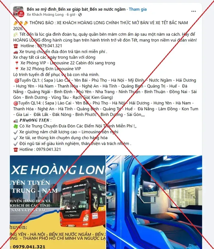 Cảnh b&aacute;o thủ đoạn lừa đảo giả mạo nh&agrave; xe b&aacute;n v&eacute; dịp Tết