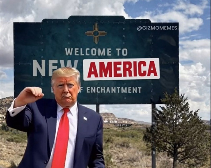Ông Trump gây chú ý khi chia sẻ hình ảnh đổi tên bang New Mexico