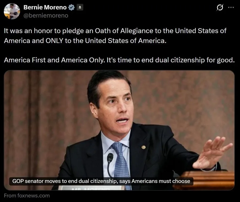 Dự luật Hoa Kỳ mới yêu cầu công dân chỉ được giữ một quốc tịch