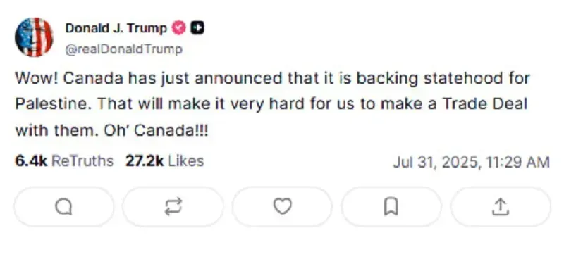 Canada sẽ công nhận nhà nước Palestine tại kỳ họp Đại hội đồng Liên Hợp Quốc
