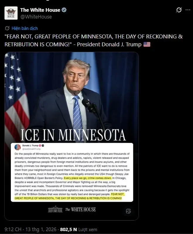 T&ograve;a li&ecirc;n bang b&aacute;c tr&aacute;t hầu t&ograve;a của DOJ đối với Thống đốc Minnesota