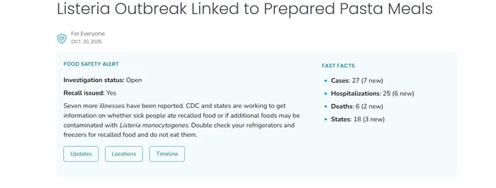 Hoa Kỳ: Cảnh báo khẩn về sự bùng phát vi khuẩn Listeria 