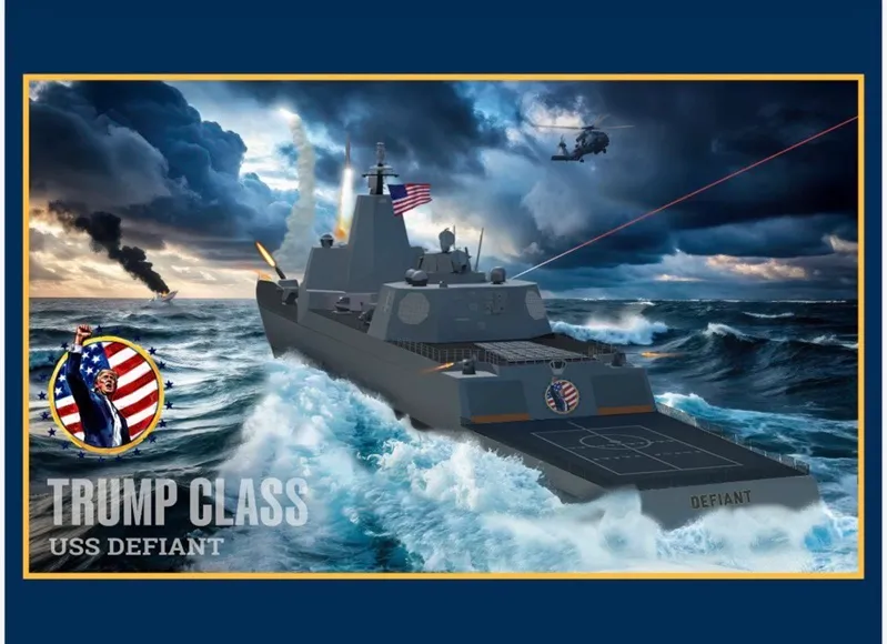 &Ocirc;ng Trump c&ocirc;ng bố kế hoạch đ&oacute;ng lớp t&agrave;u chiến đặt theo t&ecirc;n m&igrave;nh