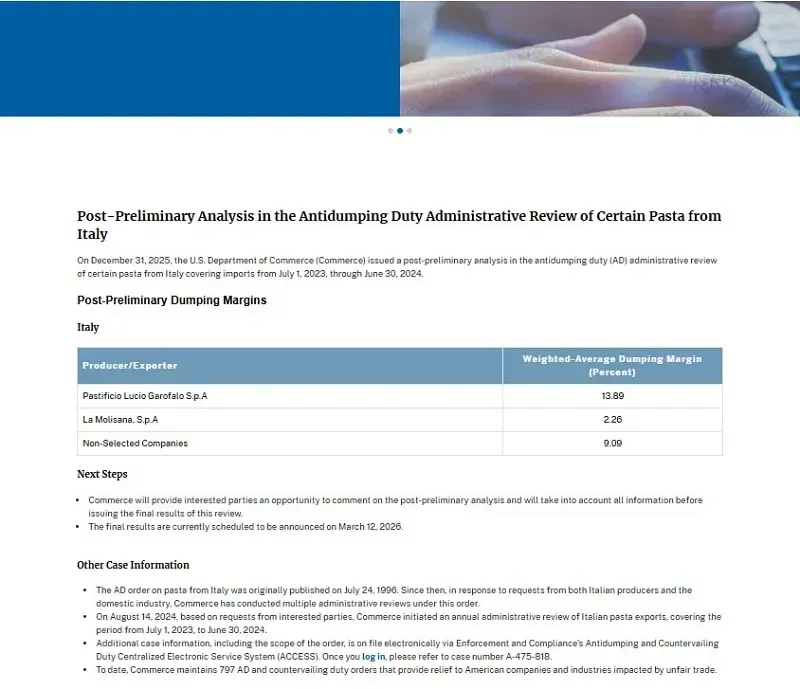 hoa-ky-giam-manh-thue-de-xuat-ap-dung-len-mi-ong-y-2.webp Hoa Kỳ giảm mạnh thuế đề xuất áp dụng lên mì ống Ý