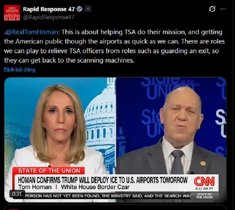 giam-doc-ice-an-dinh-thoi-gian-trien-khai-dac-vu-den-cac-san-bay-2.webp Giám đốc ICE ấn định thời gian triển khai đặc vụ đến các sân bay