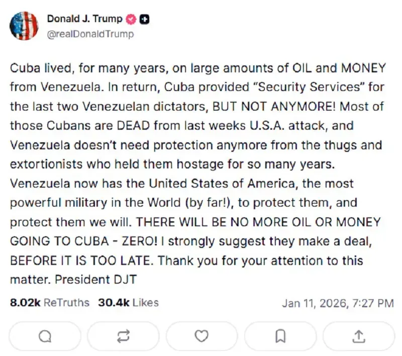 trump-thuc-giuc-cuba-dat-thoa-thuan-cung-hoa-ky-sau-bien-dong-o-venezuela-3.webp Trump thúc giục Cuba đạt thỏa thuận cùng Hoa Kỳ sau biến động ở Venezuela