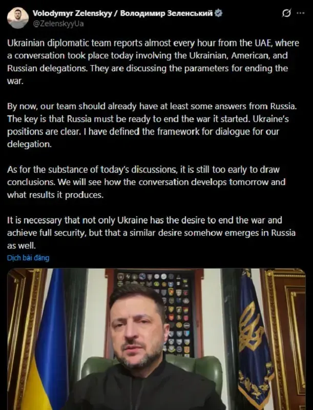 Nga - Ukraine lần đầu đ&agrave;m ph&aacute;n h&ograve;a b&igrave;nh ba b&ecirc;n với Hoa Kỳ