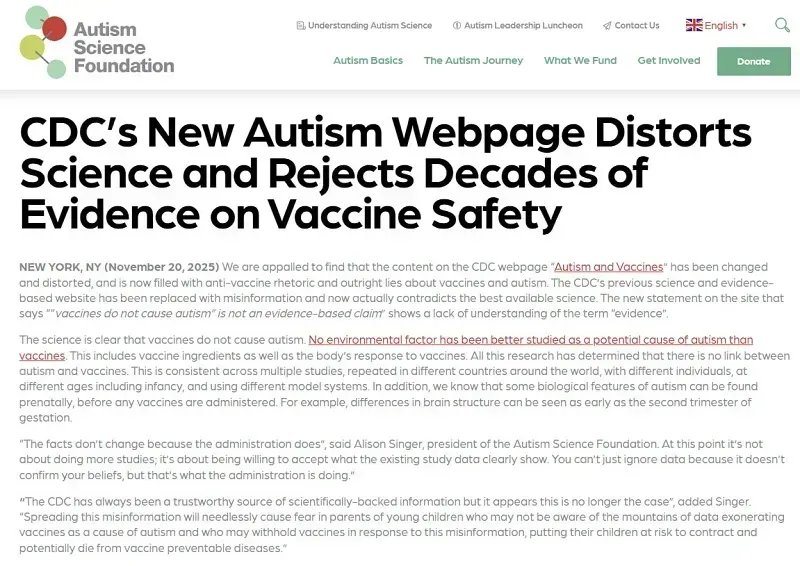 CDC đảo ngược thông điệp về vaccine và chứng tự kỷ, chuyên gia lo ngại