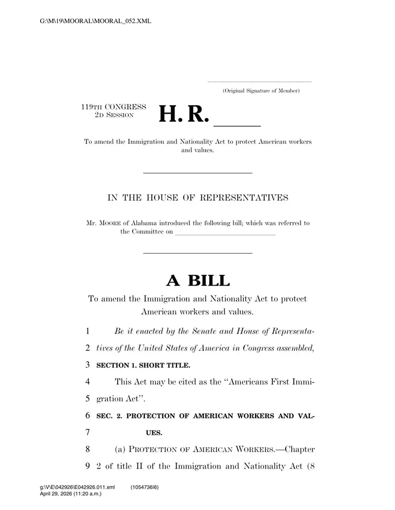 U.S. New Bill: Proposal to End the &ldquo;Visa Lottery&rdquo;, Tighten Family-Based Sponsorships