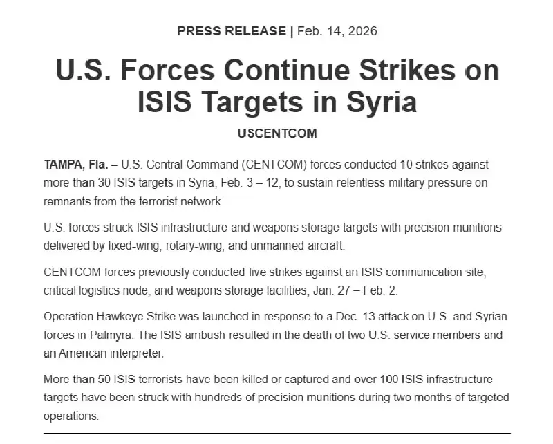 Hoa Kỳ kh&ocirc;ng k&iacute;ch hơn 30 mục ti&ecirc;u của ISIS ở Syria