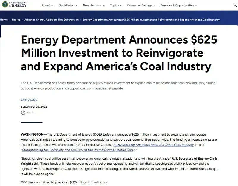 Ông Trump xem xét nới lỏng quy định môi trường để thúc đẩy ngành than