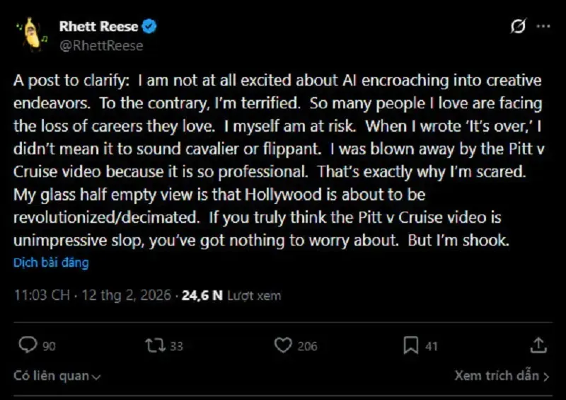 Hollywood phản đối c&ocirc;ng cụ AI của ByteDance v&igrave; vấn đề bản quyền