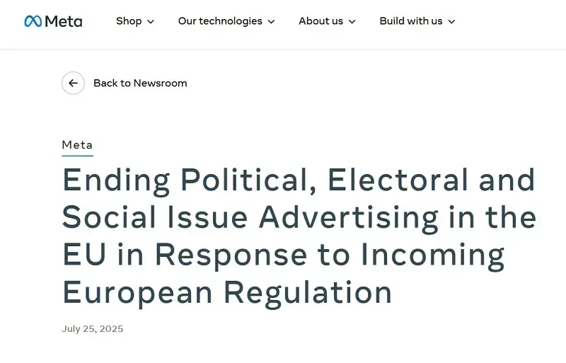 Facebook, Instagram, Threads dừng quảng cáo nội dung chính trị ở EU từ tháng 10/2025