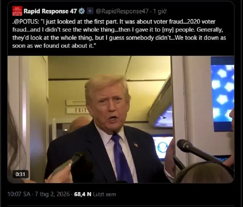 Trump giải th&iacute;ch vụ gỡ bỏ video g&acirc;y tranh c&atilde;i về gia đ&igrave;nh Obama