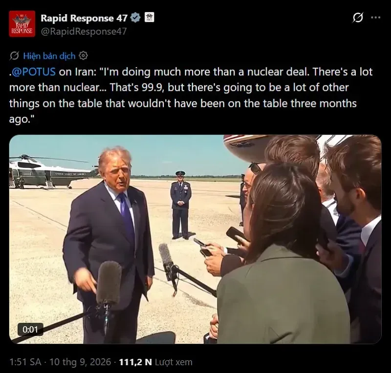 &Ocirc;ng Trump n&oacute;i cuộc chiến với Iran sẽ kết th&uacute;c sau bầu cử giữa nhiệm kỳ