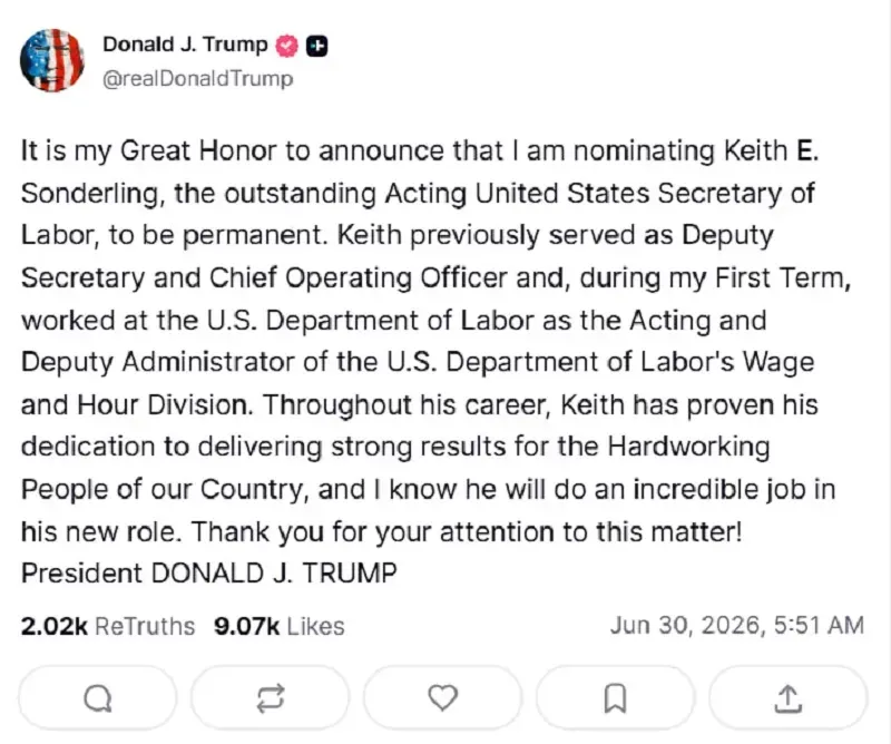 ong-trump-de-cu-keith-sonderling-lam-tan-bo-truong-lao-dong-2.webp Ông Trump đề cử Keith Sonderling làm tân Bộ trưởng Bộ Lao động