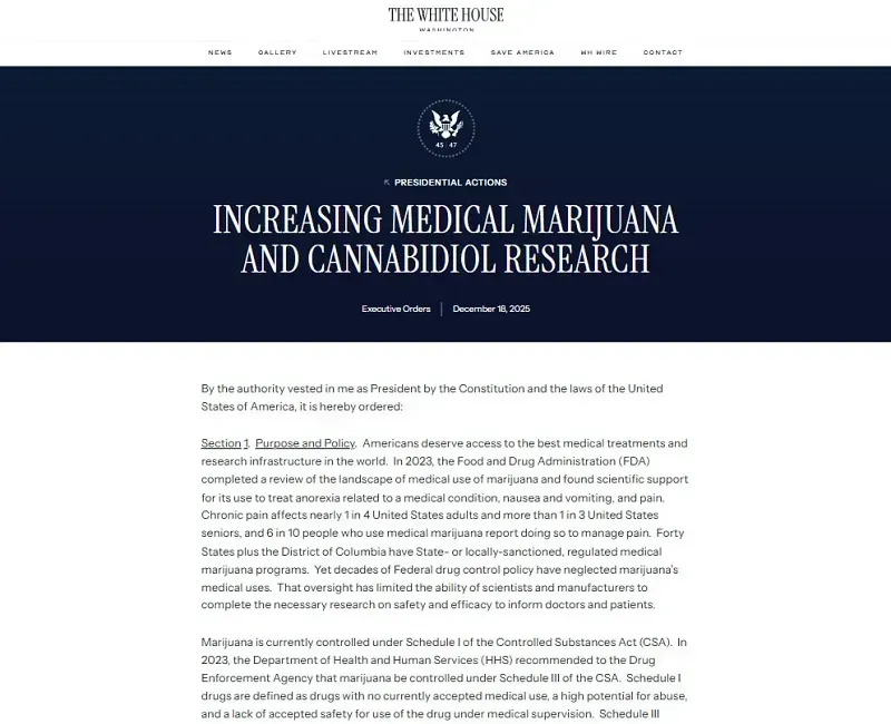 Ch&iacute;nh quyền &ocirc;ng Trump nới lỏng hạn chế đối với một số sản phẩm cần sa