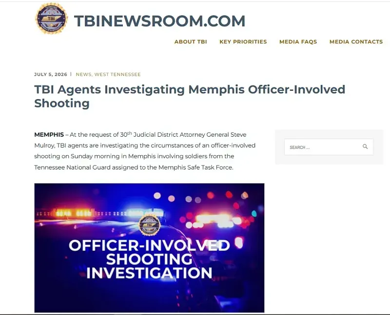Bang Tennessee điều tra vụ Vệ binh Quốc gia bắn chết người tại Memphis