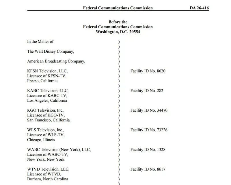FCC r&agrave; so&aacute;t sớm giấy ph&eacute;p ph&aacute;t s&oacute;ng của Disney v&igrave; DEI