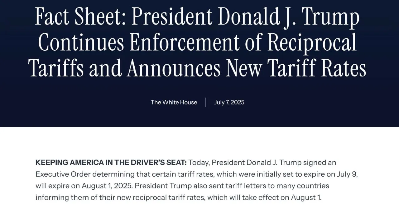 Tổng thống Trump kéo dài thời hạn áp thuế và công bố mức thuế mới với nhiều nước