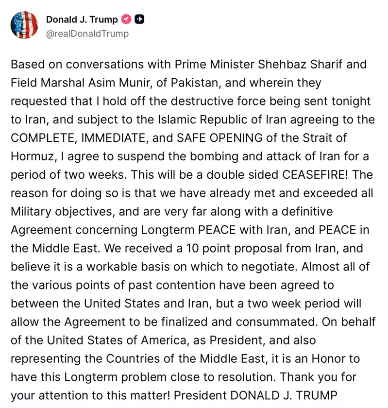 Hoa Kỳ - Iran nhất tr&iacute; ngừng bắn, mở cửa eo biển Hormuz trong 2 tuần 