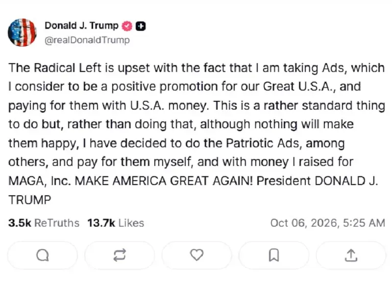 &Ocirc;ng Trump d&ugrave;ng tiền từ si&ecirc;u PAC để chi trả quảng c&aacute;o g&acirc;y tranh c&atilde;i