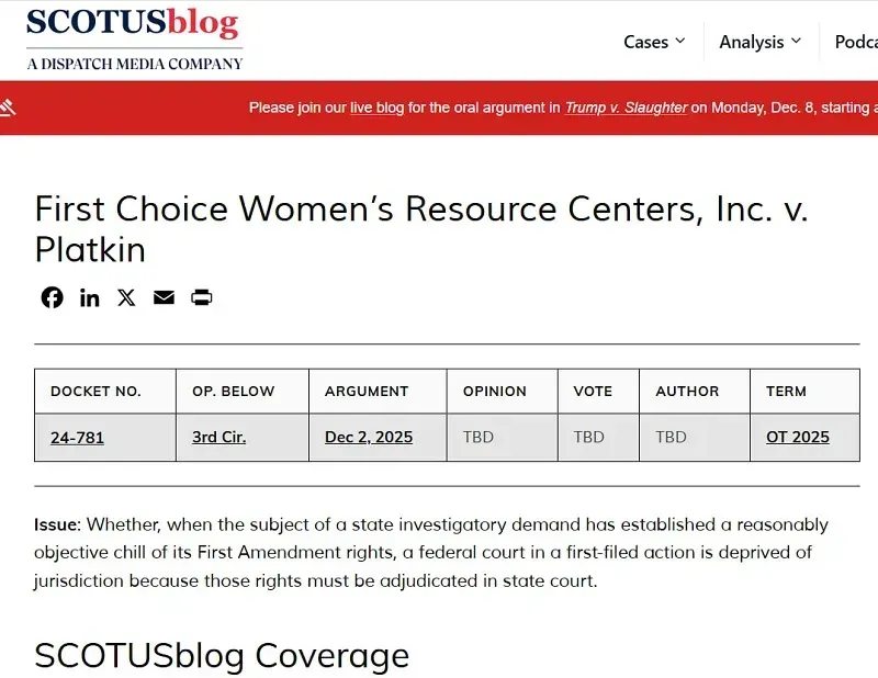 Trung tâm hỗ trợ thai sản yêu cầu SCOTUS bảo vệ danh tính nhà tài trợ