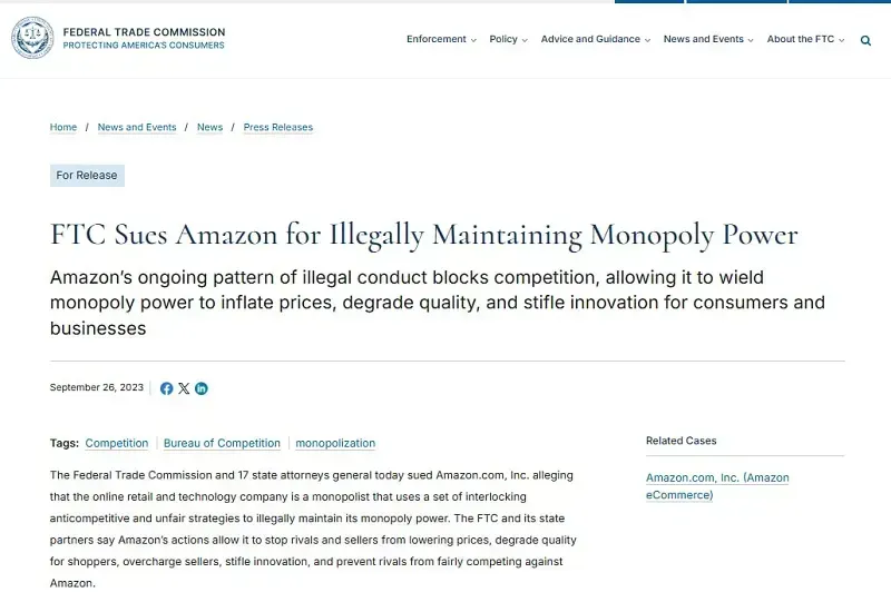 Amazon chi 2,5 tỷ USD để giải quyết vụ kiện từ FTC