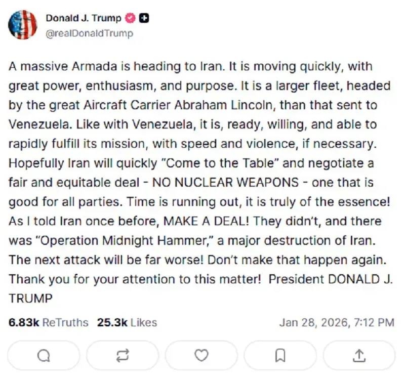 Trump dọa tấn c&ocirc;ng Iran quyết liệt hơn nếu kh&ocirc;ng đạt thỏa thuận hạt nh&acirc;n