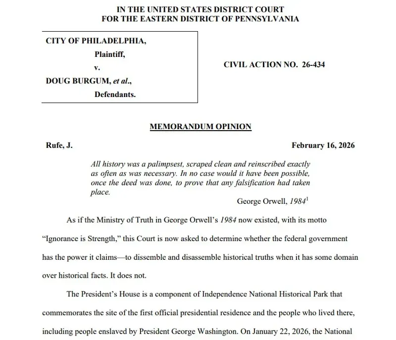 tham-phan-hoa-ky-buoc-khoi-phuc-trien-lam-ve-che-do-no-le-tai-philadelphia-2.webp Thẩm phán Hoa Kỳ buộc khôi phục triển lãm về chế độ nô lệ tại Philadelphia
