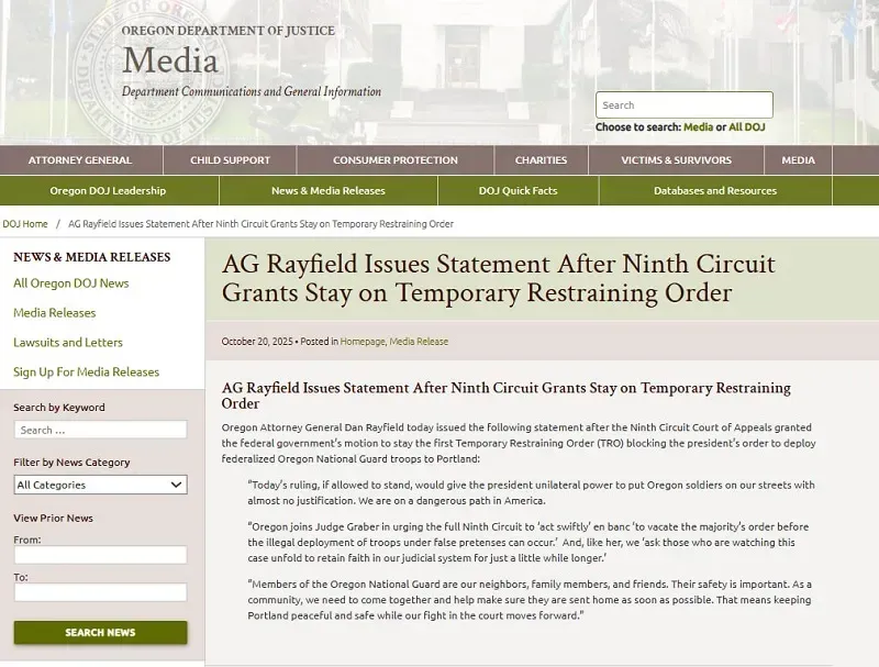 Tòa phúc thẩm cho phép Trump triển khai NG đến Portland