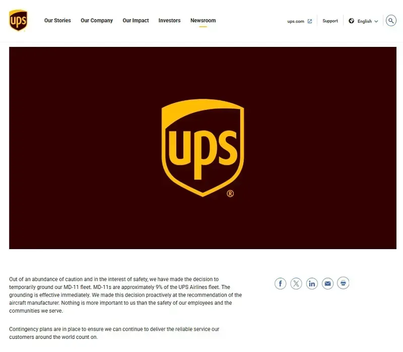 anh-1.webp UPS và FedEx tạm dừng đội bay MD-11 sau vụ tai nạn ở Kentucky