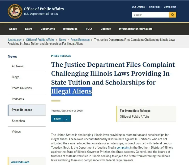 doj-kien-california-vi-uu-dai-hoc-phi-cho-nguoi-nhap-cu-trai-phep-1.webp DOJ kiện California vì ưu đãi học phí cho người nhập cư trái phép