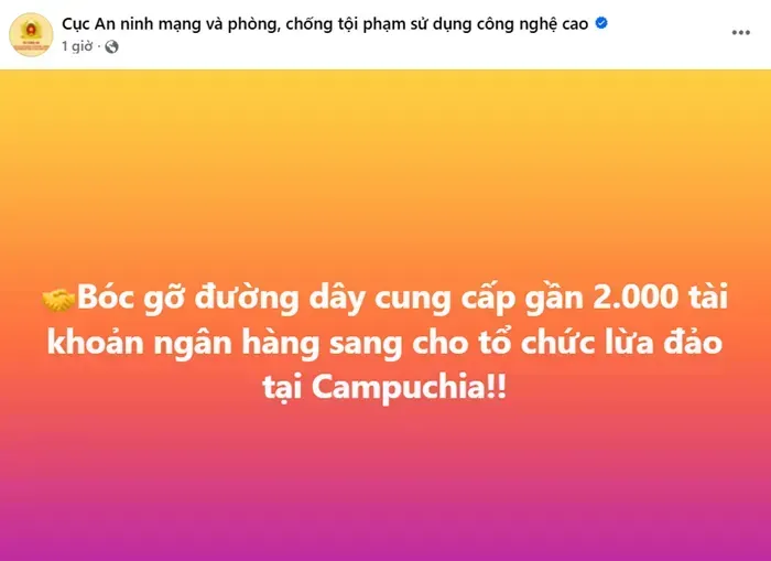 B&oacute;c gỡ đường d&acirc;y mua b&aacute;n t&agrave;i khoản ng&acirc;n h&agrave;ng tiếp tay lừa đảo