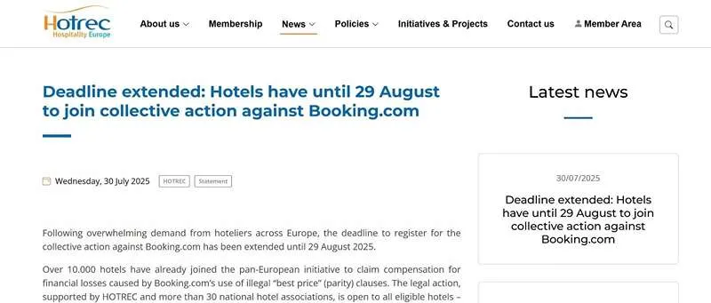 10.000 khách sạn châu Âu đồng loạt khởi kiện Booking.com