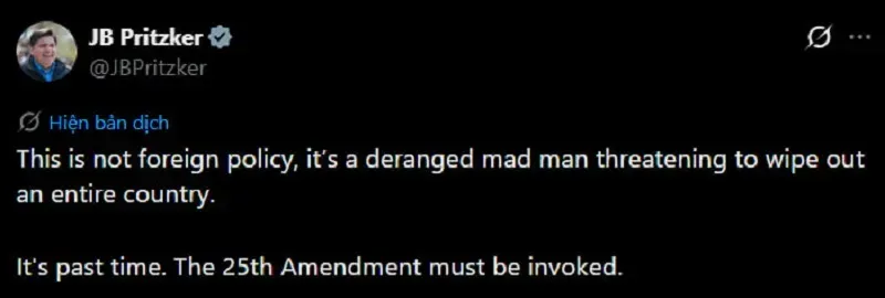 Nhiều &yacute; kiến k&ecirc;u gọi xem x&eacute;t Tu ch&iacute;nh &aacute;n 25 để loại bỏ &ocirc;ng Trump