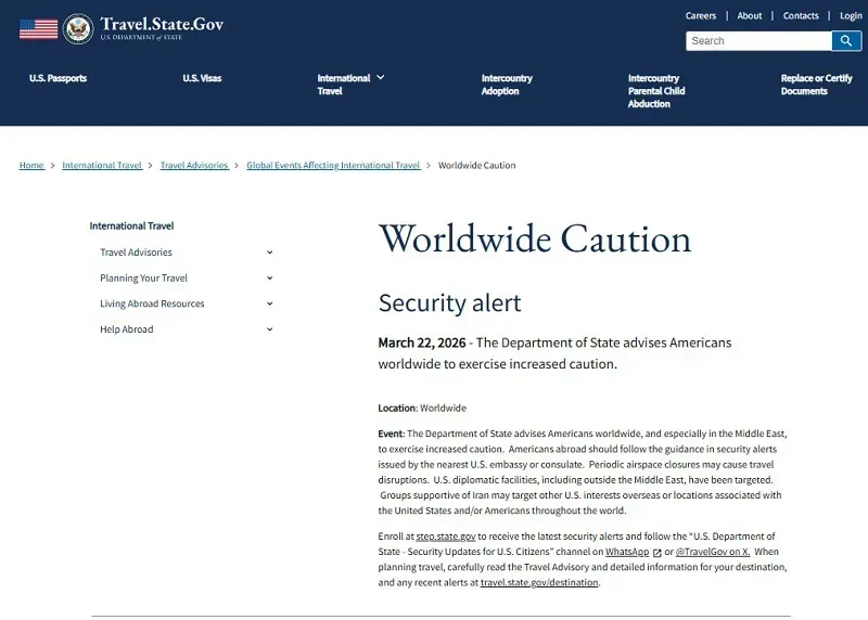 Hoa Kỳ cảnh b&aacute;o c&ocirc;ng d&acirc;n thận trọng khi du lịch Trung Đ&ocirc;ng