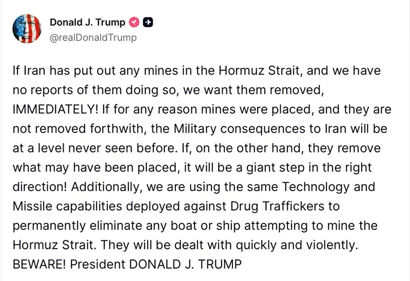 Qu&acirc;n đội Hoa Kỳ đ&aacute;nh ch&igrave;m 16 t&agrave;u rải thuỷ l&ocirc;i Iran gần eo biển Hormuz 