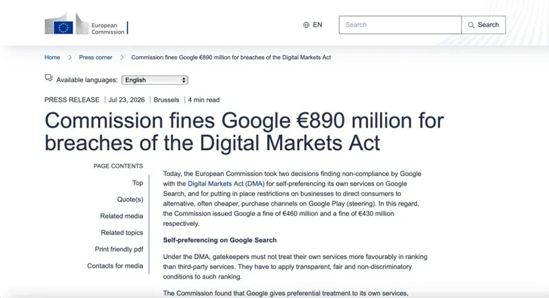 EU phạt Google 1 tỷ USD, &ocirc;ng Trump dọa đ&aacute;p trả bằng thuế quan