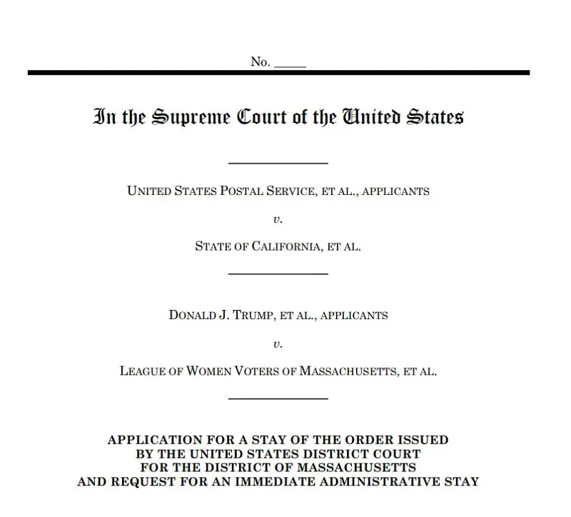 Ch&iacute;nh quyền &ocirc;ng Trump đưa tranh chấp phiếu bầu qua thư l&ecirc;n SCOTUS