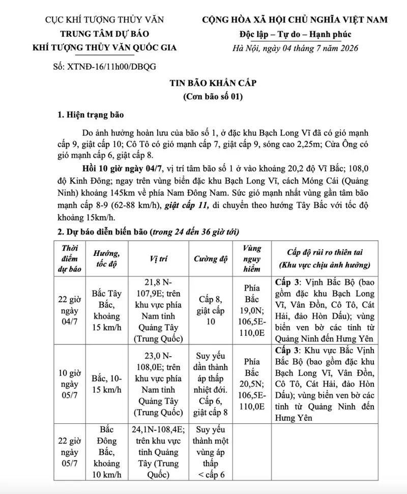 B&atilde;o số 1 Maysak &aacute;p s&aacute;t khu vực đất liền Quảng Ninh - Hải Ph&ograve;ng